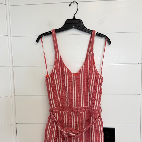 Anthropologie ETT:TWA Robin Striped Cropped Jumpsuit In Red 23674 - Picture 7 of 13
